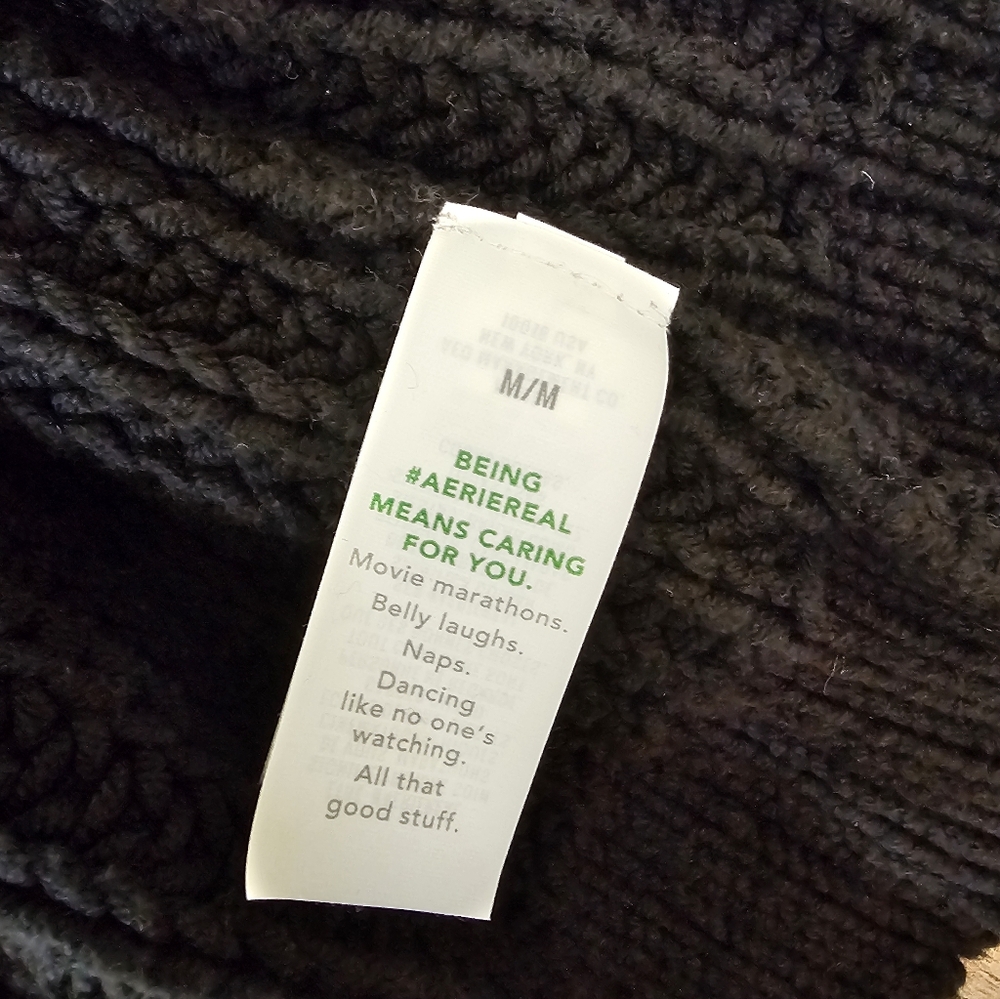 NWOT Aerie Hooded Ribbed Cape - Picture 6 of 11